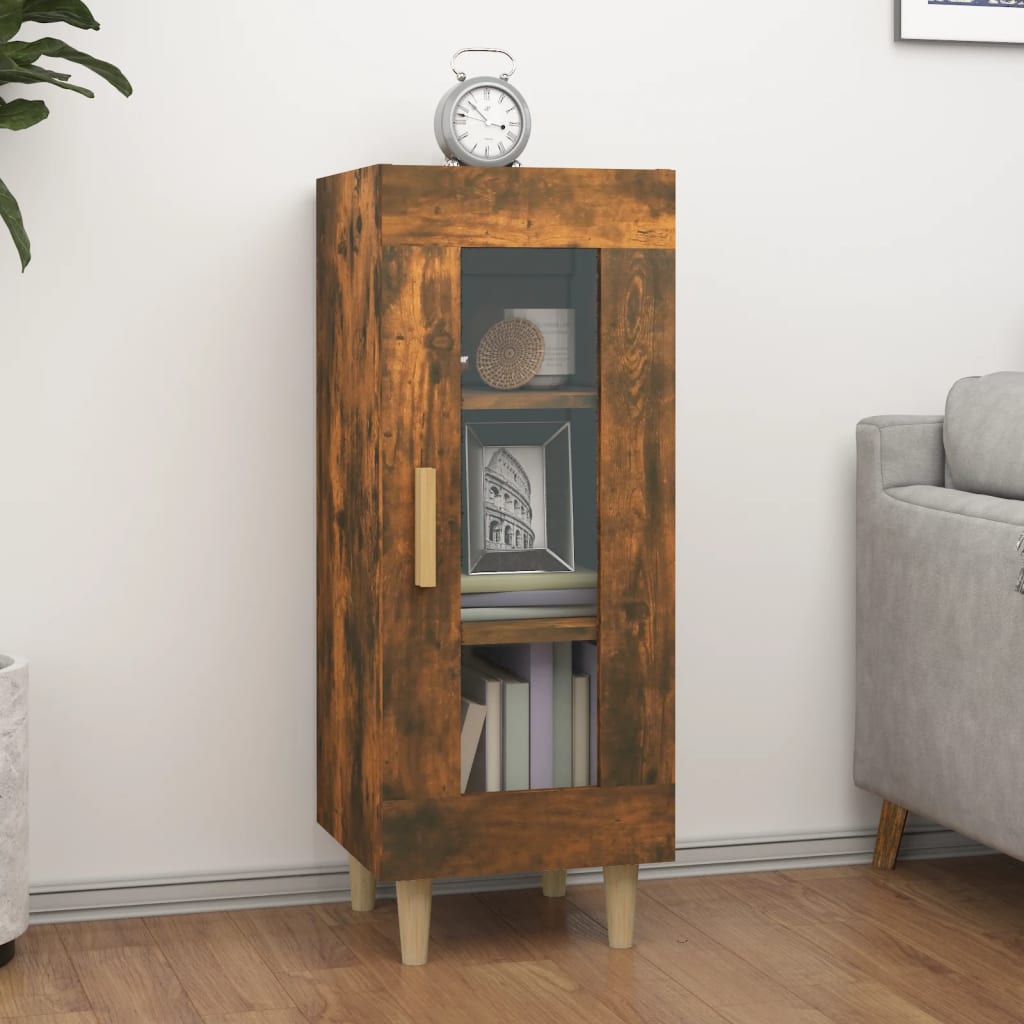 Buffet Chêne fumé 34,5x34x90 cm Bois d'ingénierie - XIOS
