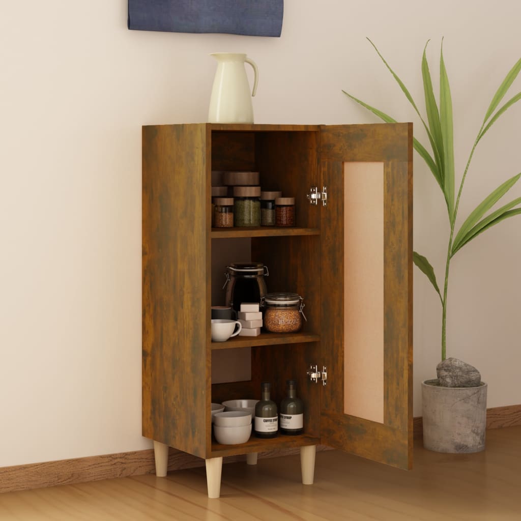 Buffet Chêne fumé 34,5x34x90 cm Bois d'ingénierie - XIOS