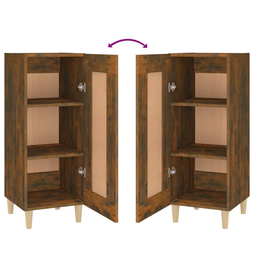 Buffet Chêne fumé 34,5x34x90 cm Bois d'ingénierie - XIOS