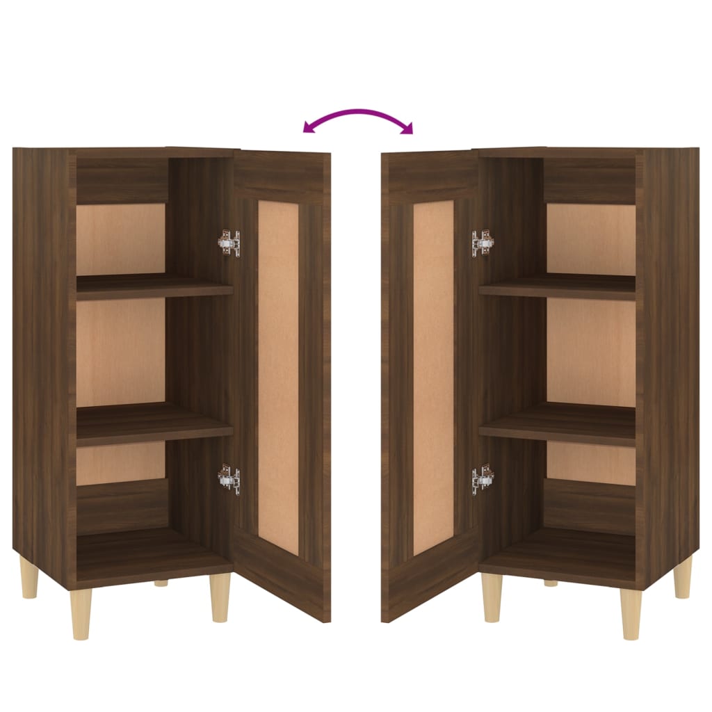 Buffet Chêne marron 34,5x34x90 cm Bois d'ingénierie - XIOS