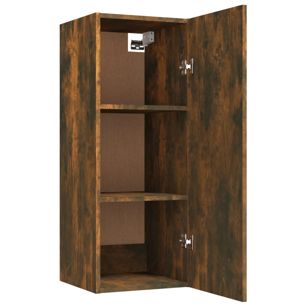 Armoire murale Chêne fumé 34,5x34x90 cm Bois d'ingénierie - XIOS