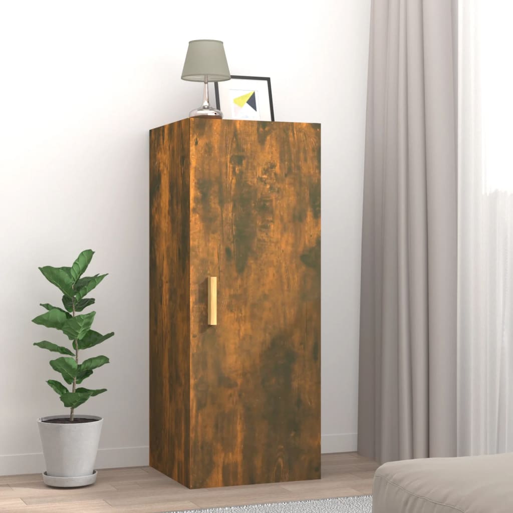 Armoire murale Chêne fumé 34,5x34x90 cm Bois d'ingénierie - XIOS
