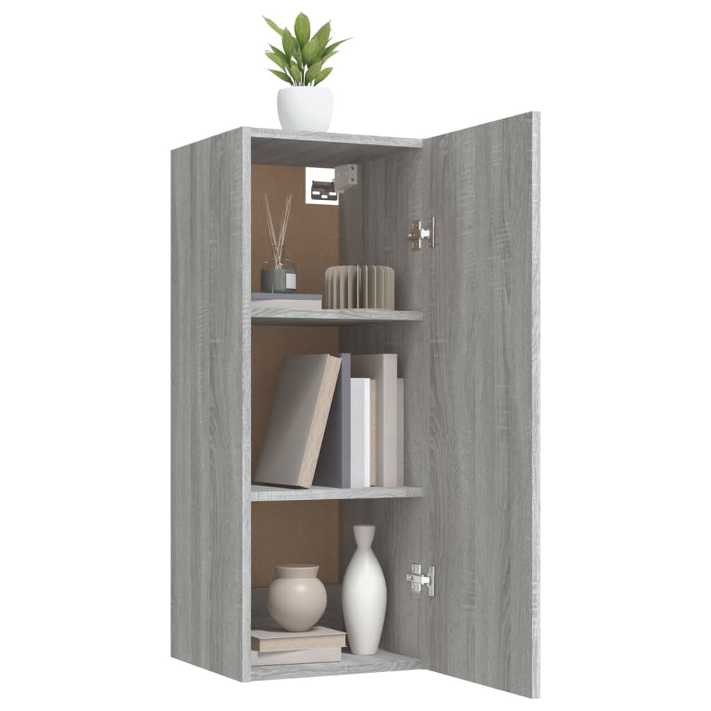 Armoire murale Sonoma gris 34,5x34x90 cm Bois d'ingénierie - XIOS