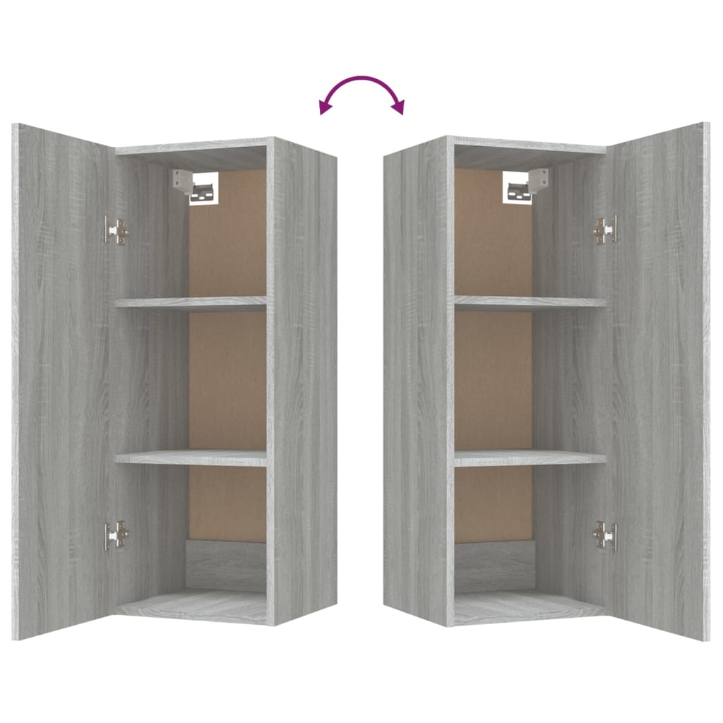 Armoire murale Sonoma gris 34,5x34x90 cm Bois d'ingénierie - XIOS
