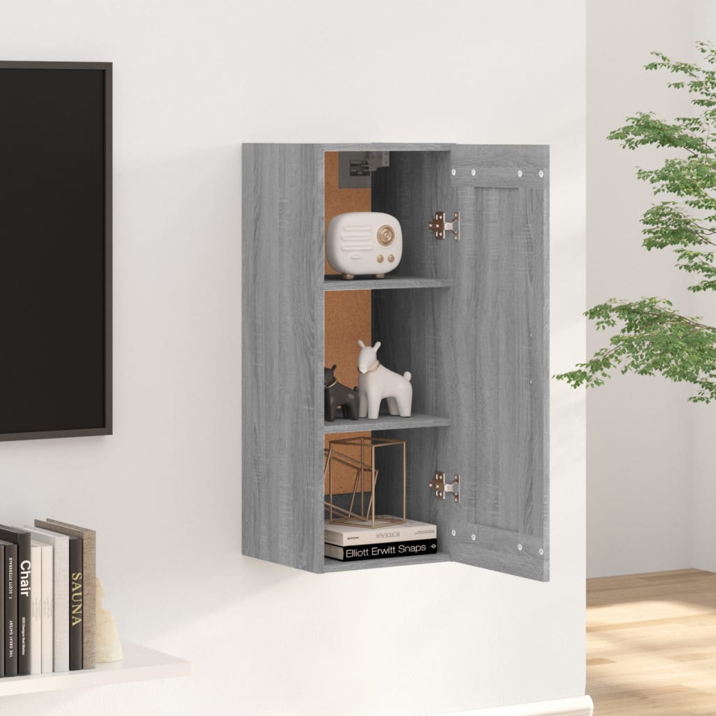 Armoire murale Sonoma gris 35x34x90 cm Bois d'ingénierie - XIOS