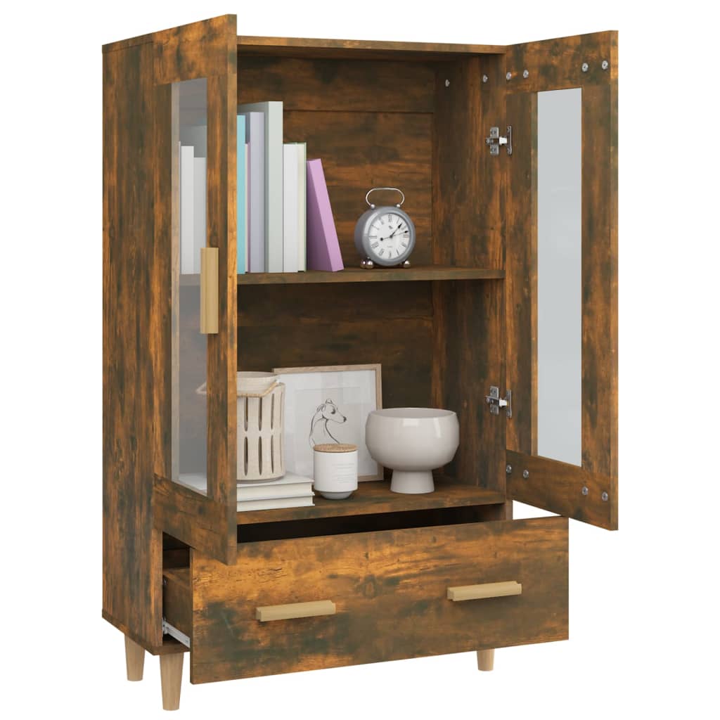 Buffet haut Chêne fumé 70x31x115 cm Bois d'ingénierie - XIOS
