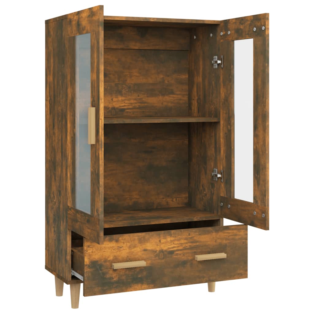 Buffet haut Chêne fumé 70x31x115 cm Bois d'ingénierie - XIOS