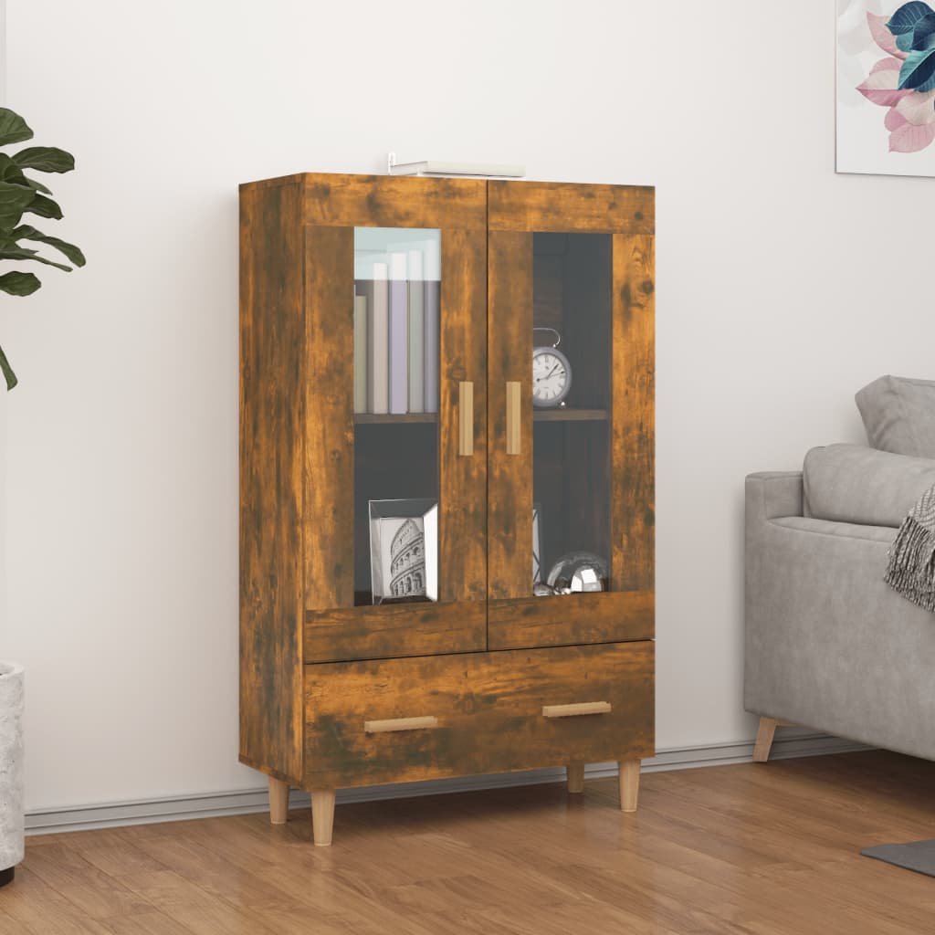 Buffet haut Chêne fumé 70x31x115 cm Bois d'ingénierie - XIOS