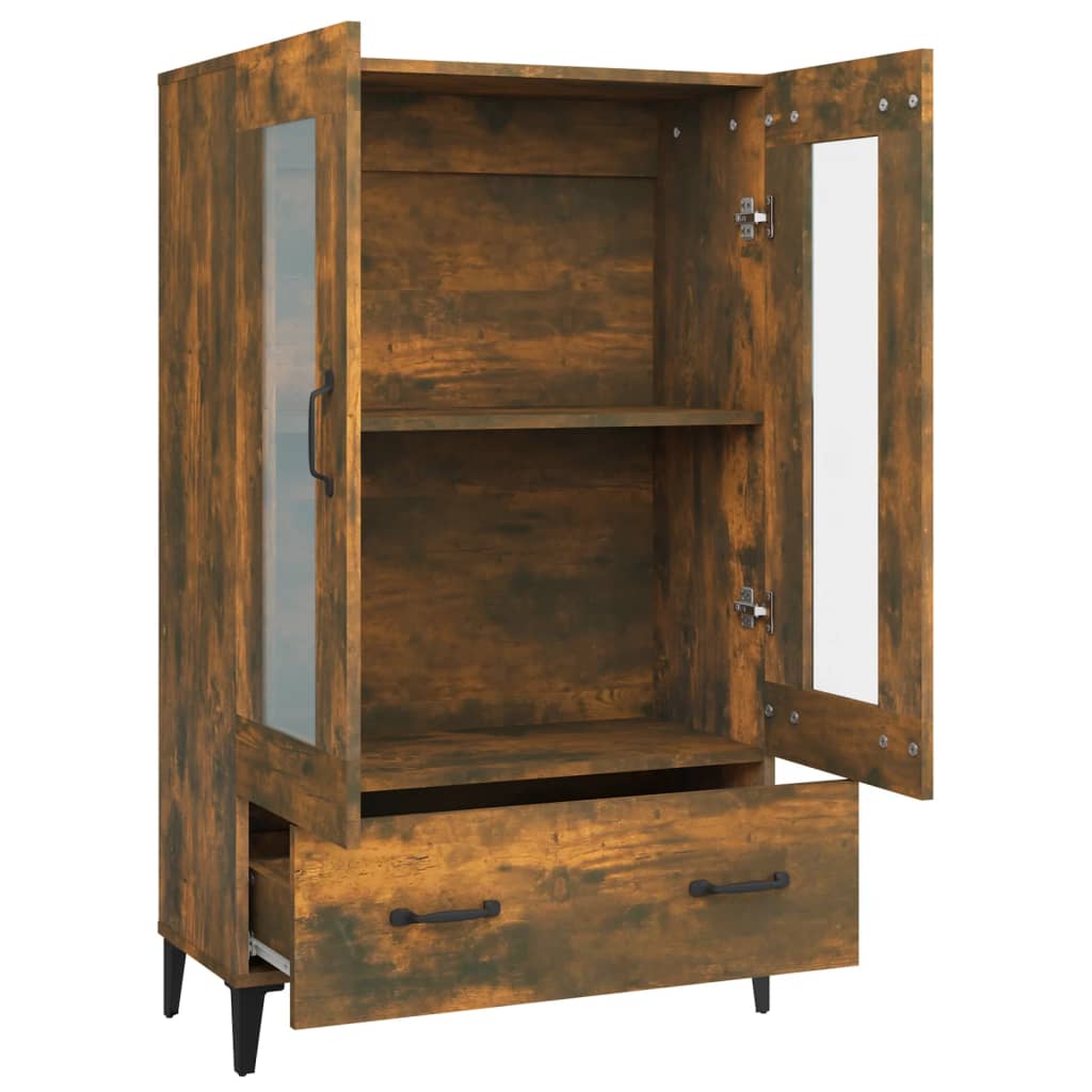 Buffet haut Chêne fumé 70x31x115 cm Bois d'ingénierie - XIOS
