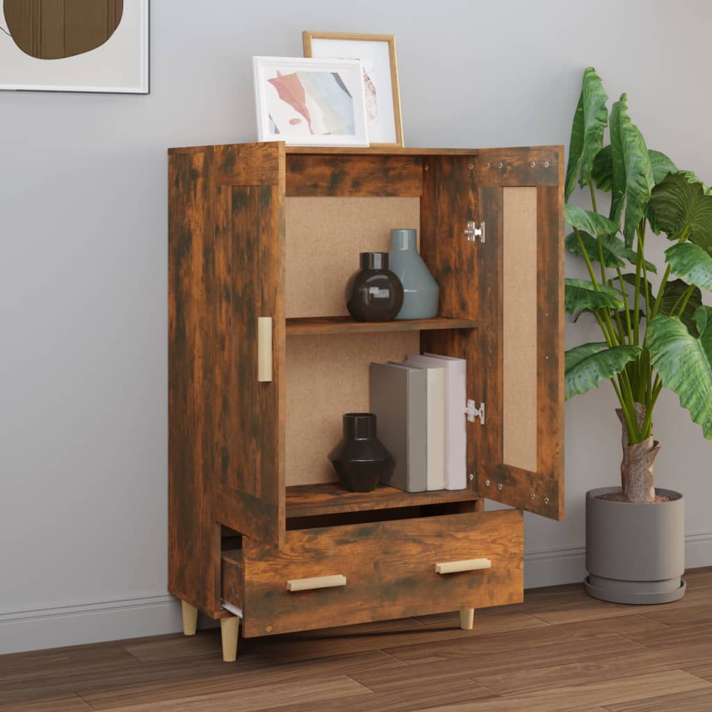 Buffet haut Chêne fumé 70x31x115 cm Bois d'ingénierie - XIOS