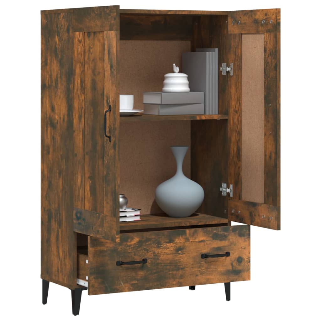 Buffet haut Chêne fumé 70x31x115 cm Bois d'ingénierie - XIOS