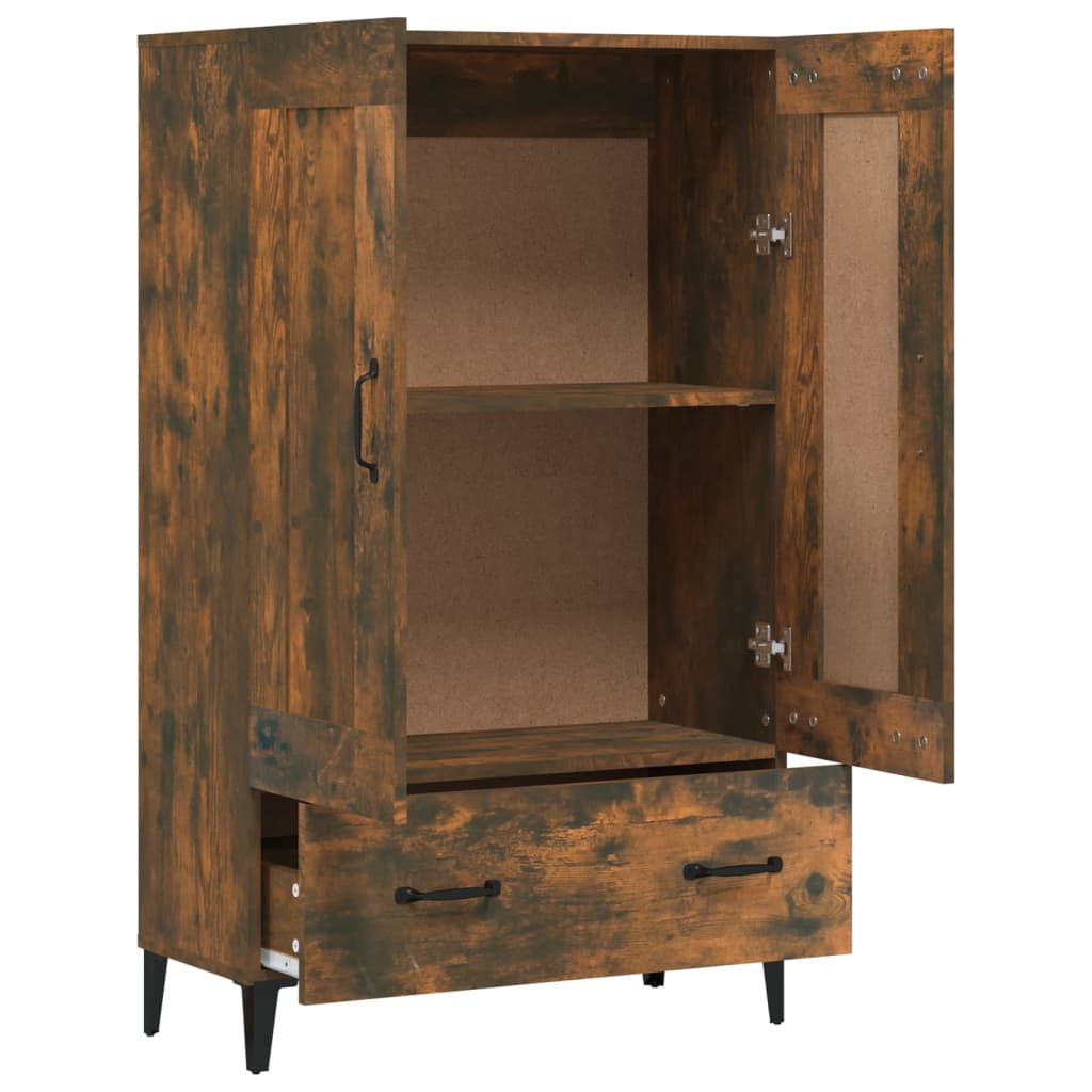 Buffet haut Chêne fumé 70x31x115 cm Bois d'ingénierie - XIOS