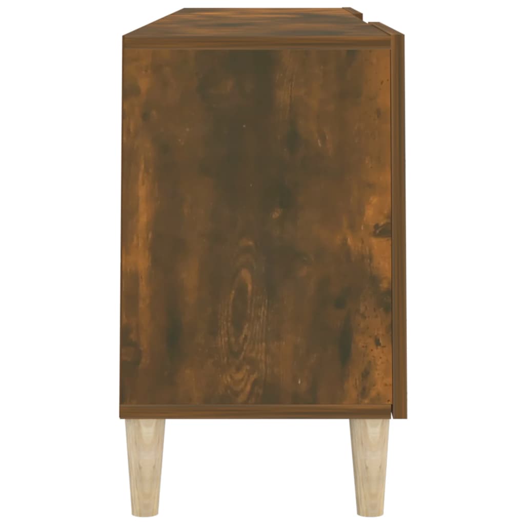 Meuble TV Chêne fumé 150x30x50 cm Bois d'ingénierie - XIOS