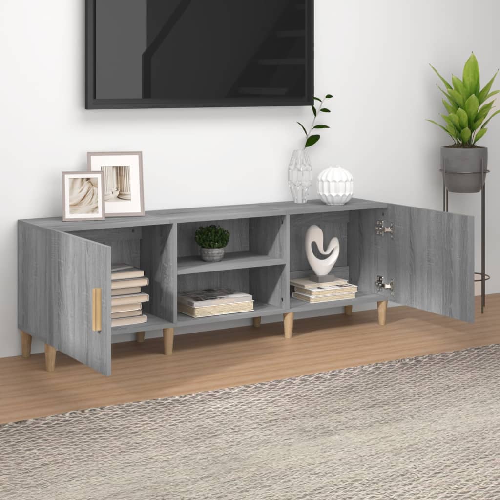 Meuble TV Sonoma gris 150x30x50 cm Bois d'ingénierie - XIOS