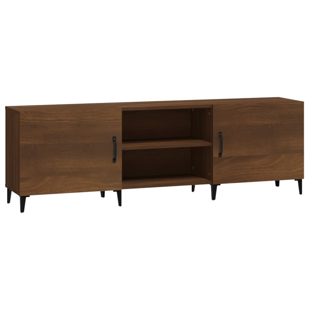 Meuble TV chêne marron 150x30x50 cm bois d'ingénierie - XIOS