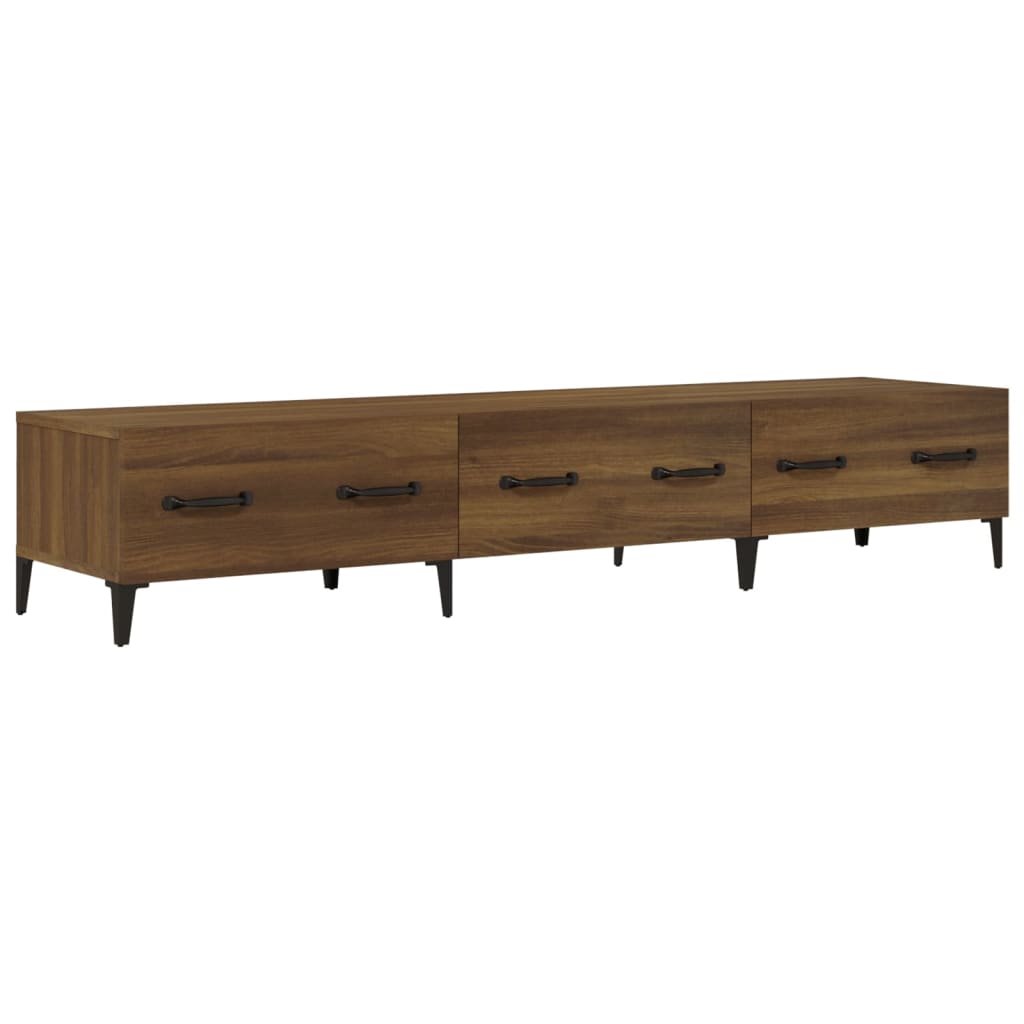 Meuble TV Chêne marron 150x34,5x30 cm Bois d'ingénierie - XIOS
