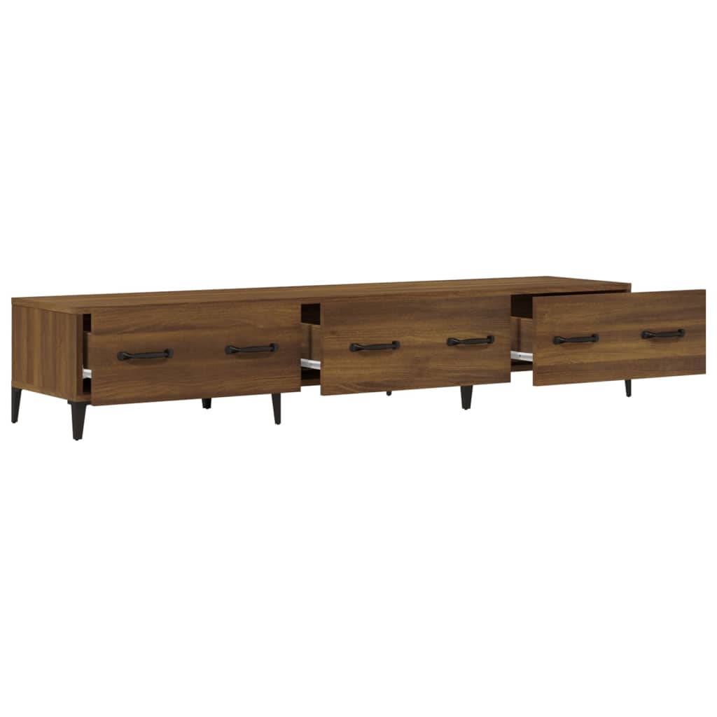 Meuble TV Chêne marron 150x34,5x30 cm Bois d'ingénierie - XIOS