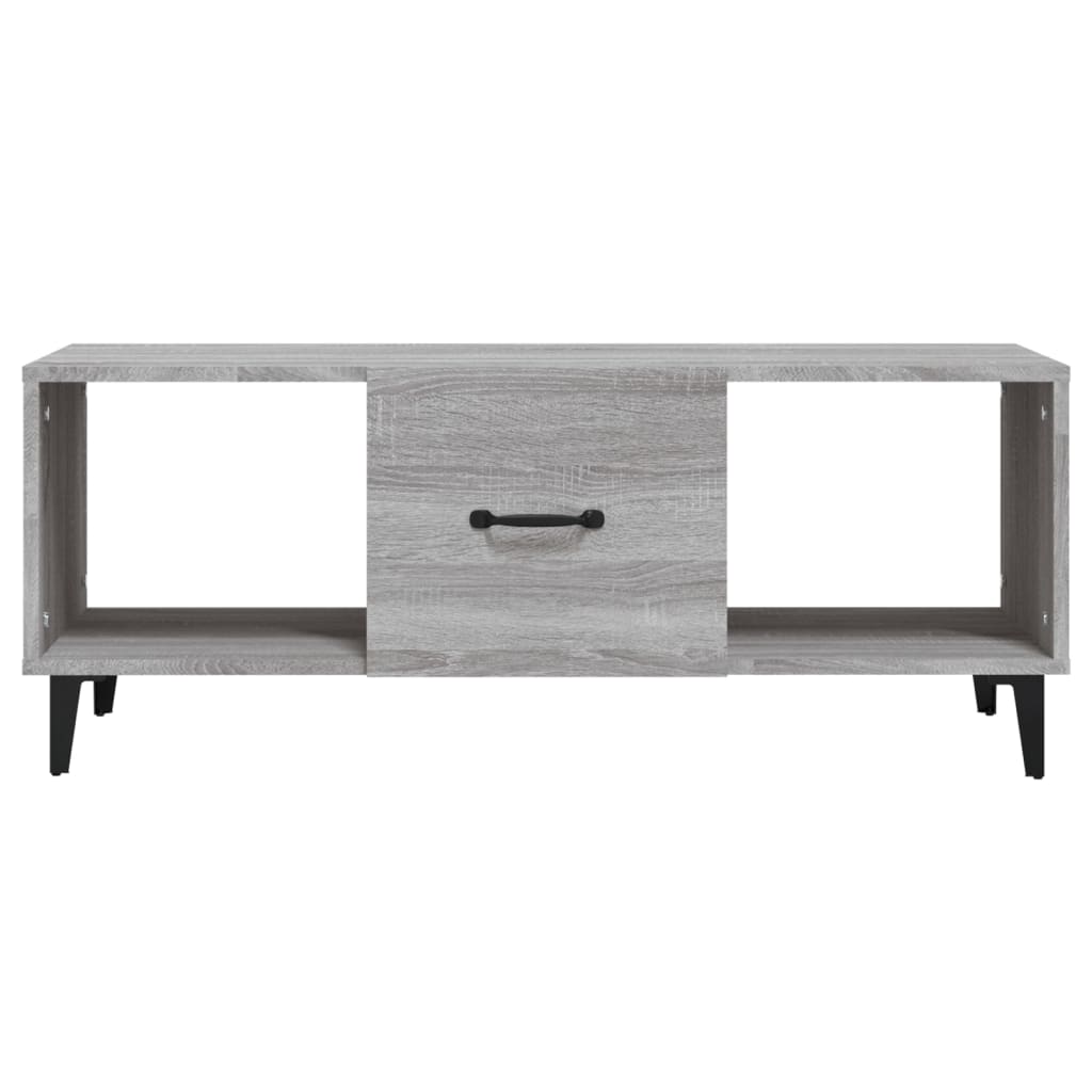 Table basse sonoma gris 102x50x40 cm bois d'ingénierie - XIOS