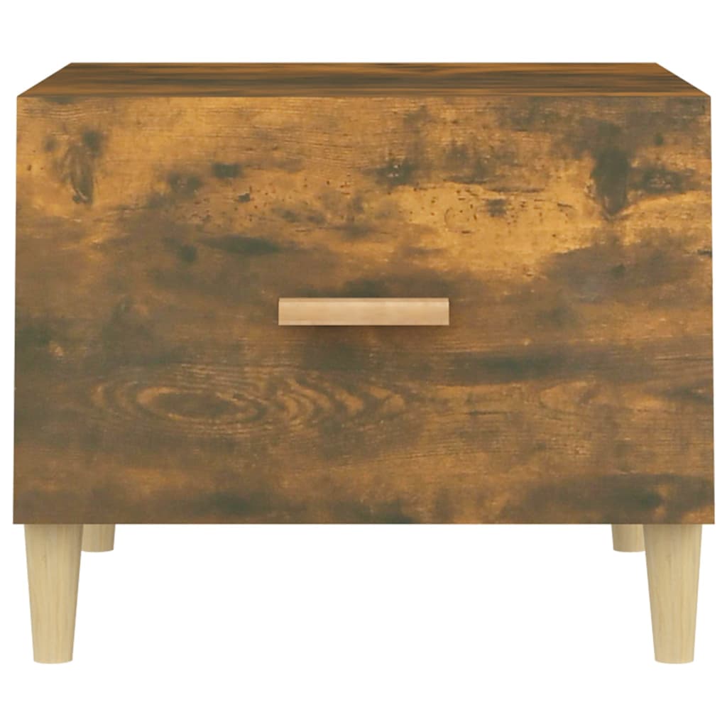 Table basse Chêne fumé 50x50x40 cm Bois d'ingénierie - XIOS