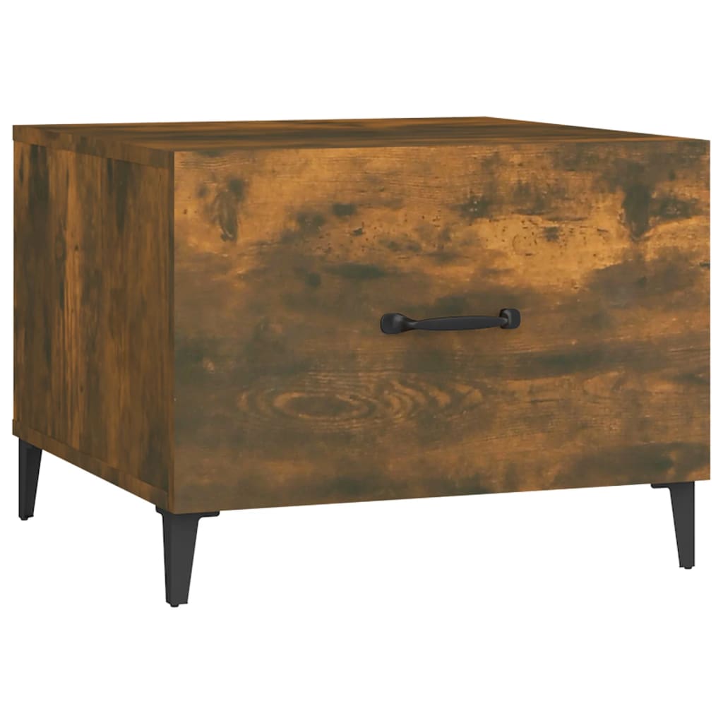 Tables basses avec pieds en métal 2 pcs Chêne fumé 50x50x40 cm - XIOS