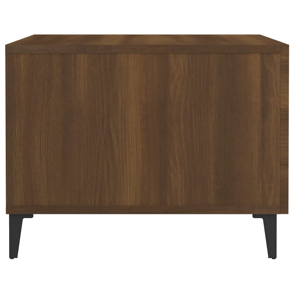 Table basse avec pieds en métal Chêne marron 50x50x40 cm - XIOS