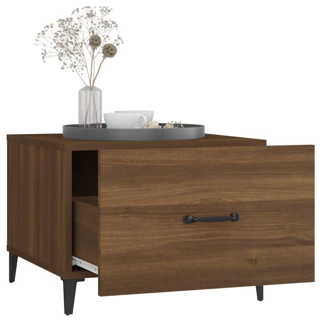 Tables basses avec pieds en métal 2 pcs Chêne marron 50x50x40cm - XIOS