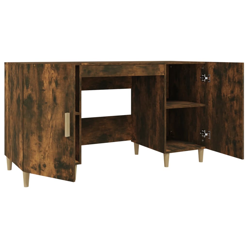 Bureau Chêne fumé 140x50x75 cm Bois d'ingénierie - XIOS