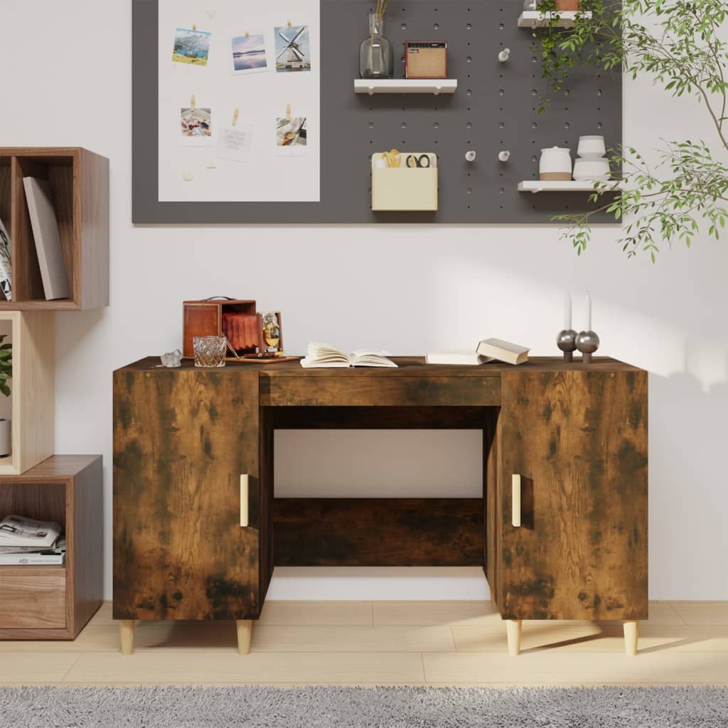 Bureau Chêne fumé 140x50x75 cm Bois d'ingénierie - XIOS