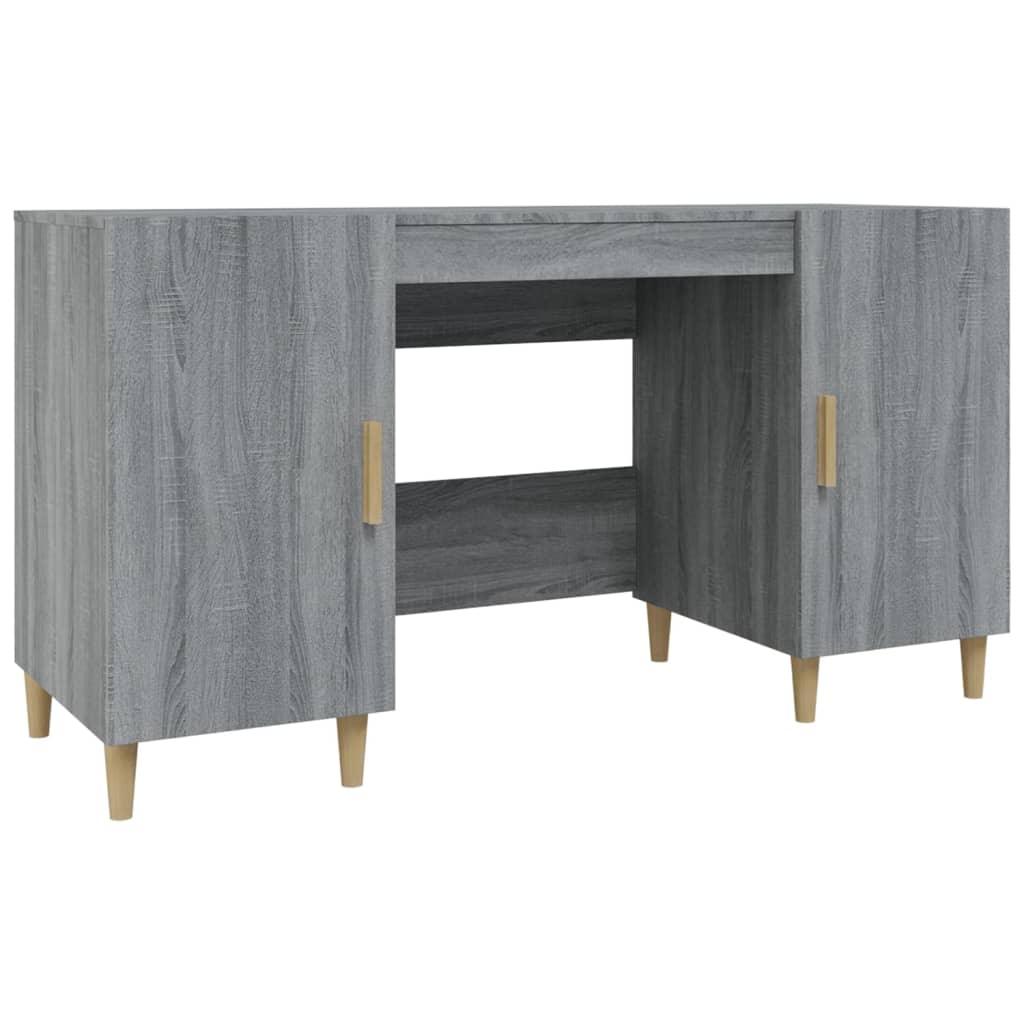 Bureau Sonoma gris 140x50x75 cm Bois d'ingénierie - XIOS