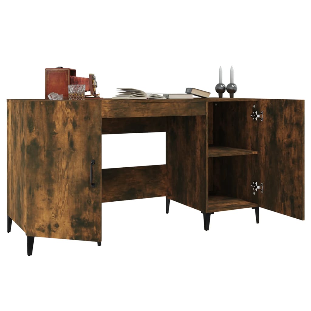 Bureau Chêne fumé 140x50x75 cm Bois d'ingénierie - XIOS