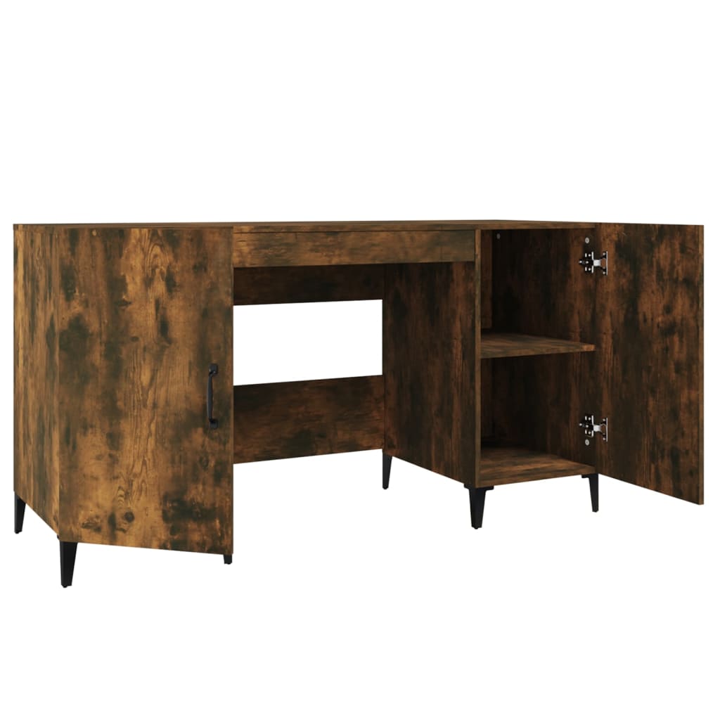 Bureau Chêne fumé 140x50x75 cm Bois d'ingénierie - XIOS