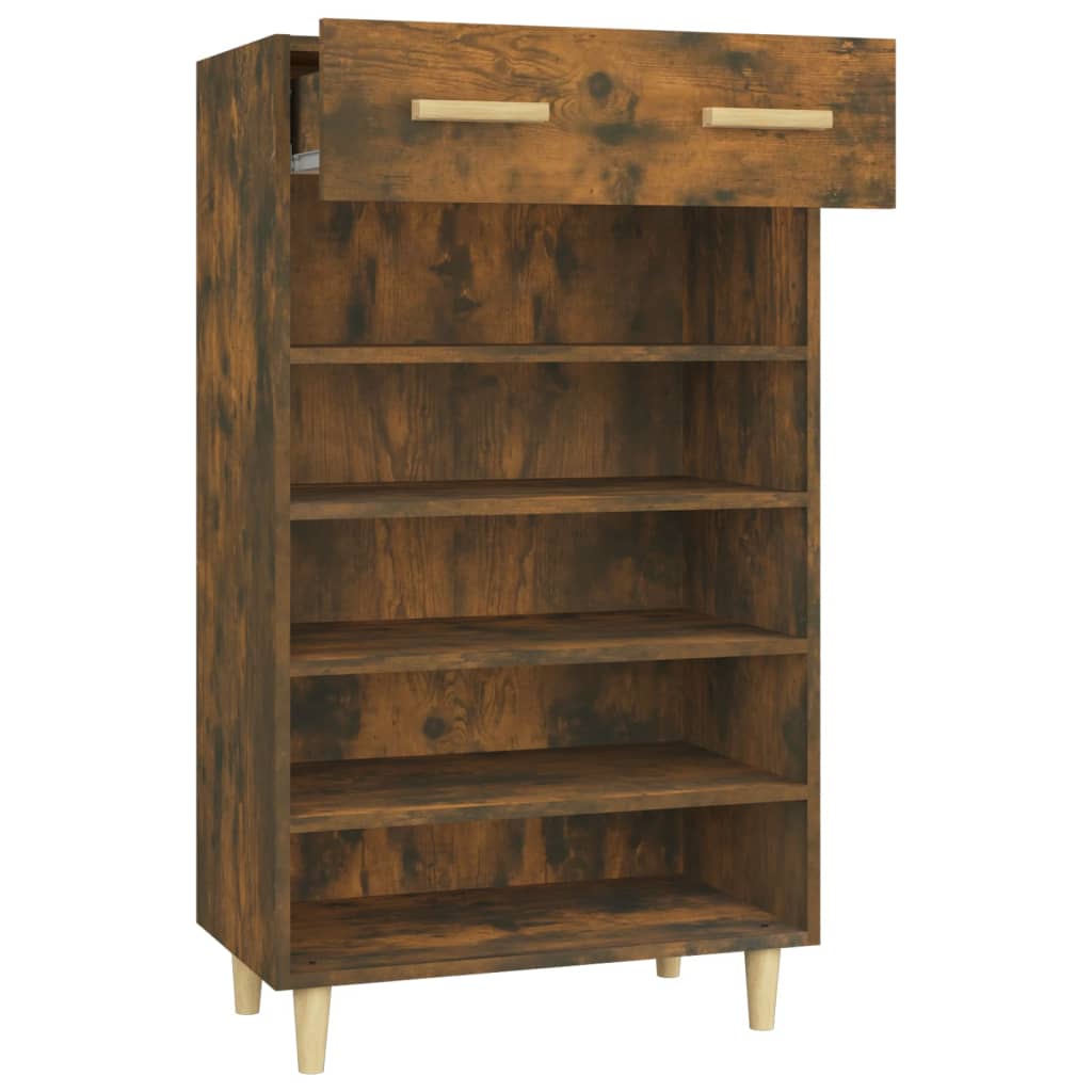 Meuble à chaussures Chêne fumé 60x35x105 cm Bois d'ingénierie - XIOS
