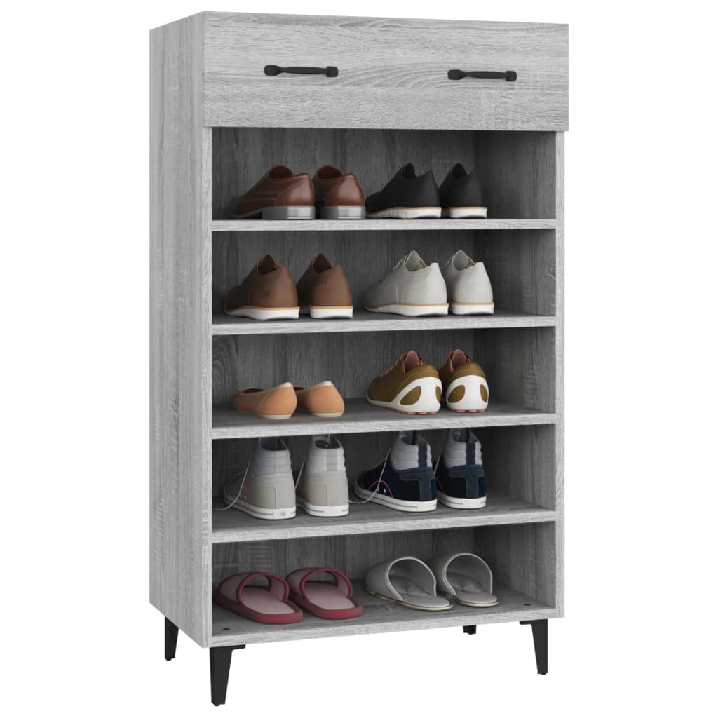 Armoire à chaussures Sonoma gris 60x35x105 cm Bois d'ingénierie - XIOS
