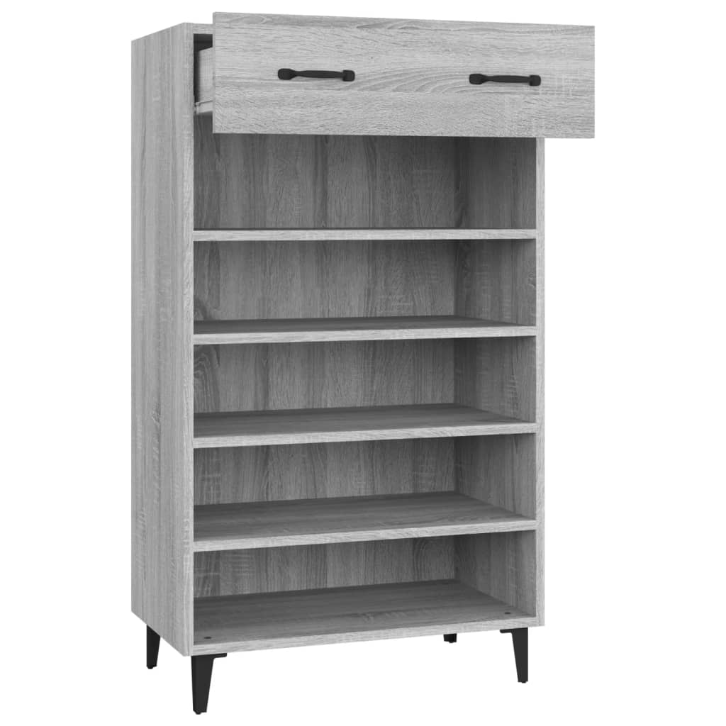Armoire à chaussures Sonoma gris 60x35x105 cm Bois d'ingénierie - XIOS