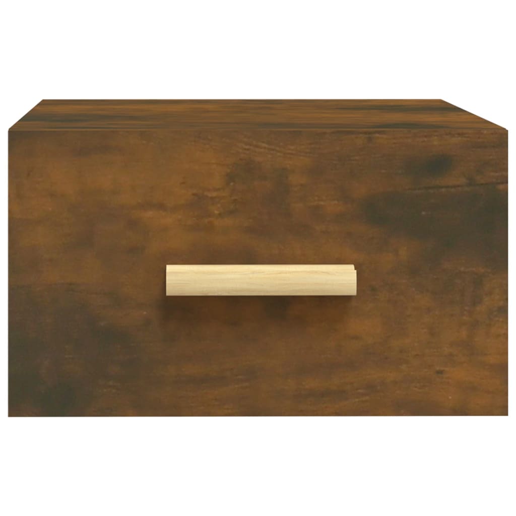 Table de chevet murale chêne fumé 35x35x20 cm - XIOS