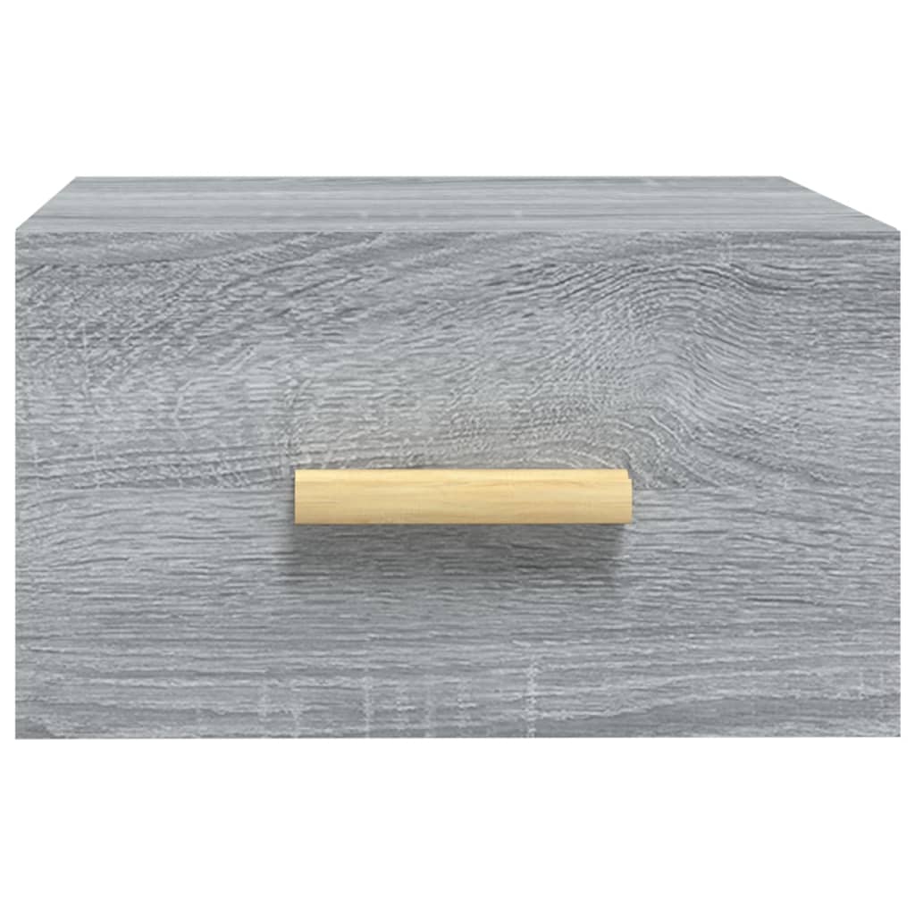 Table de chevet murale sonoma gris 35x35x20 cm - XIOS