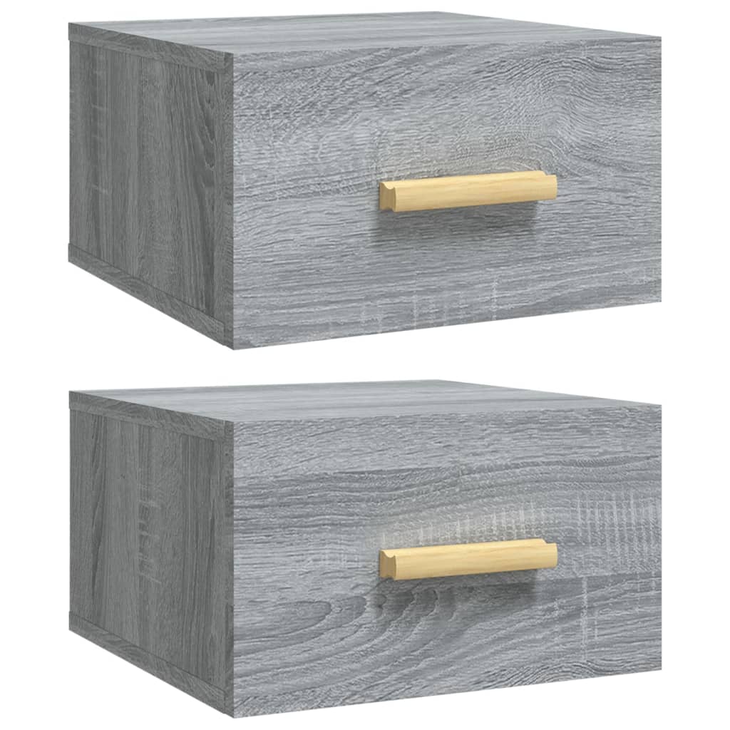 Tables de chevet murales 2 pcs sonoma gris 35x35x20 cm - XIOS