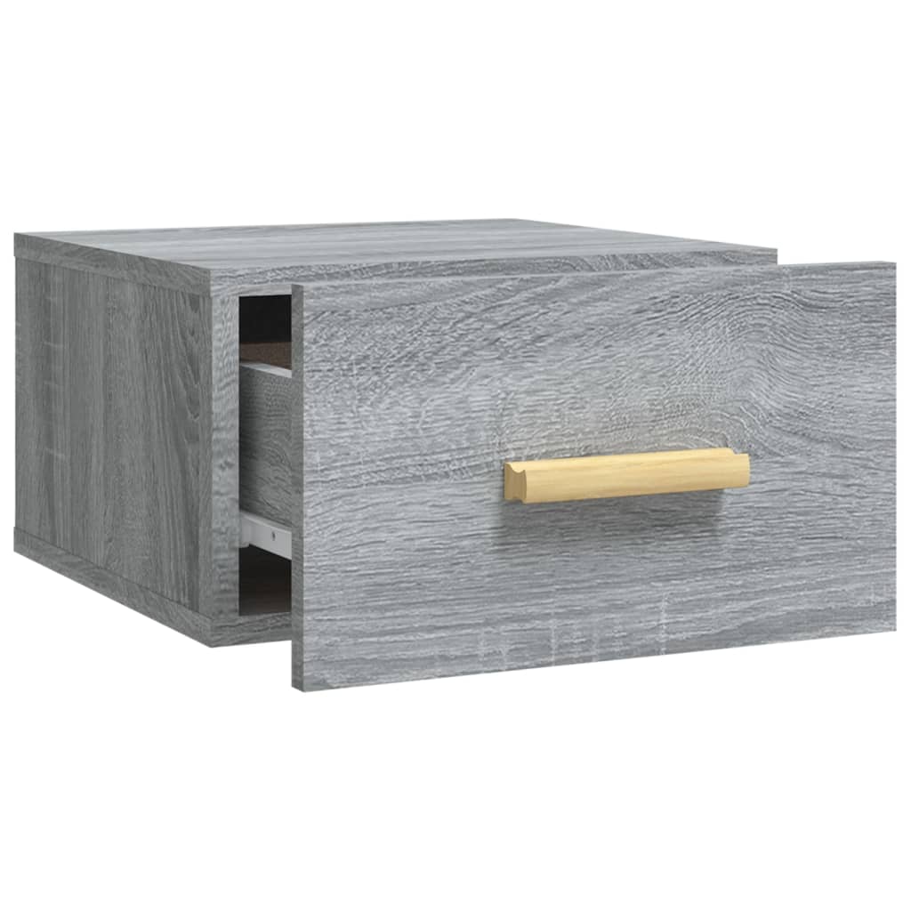 Tables de chevet murales 2 pcs sonoma gris 35x35x20 cm - XIOS