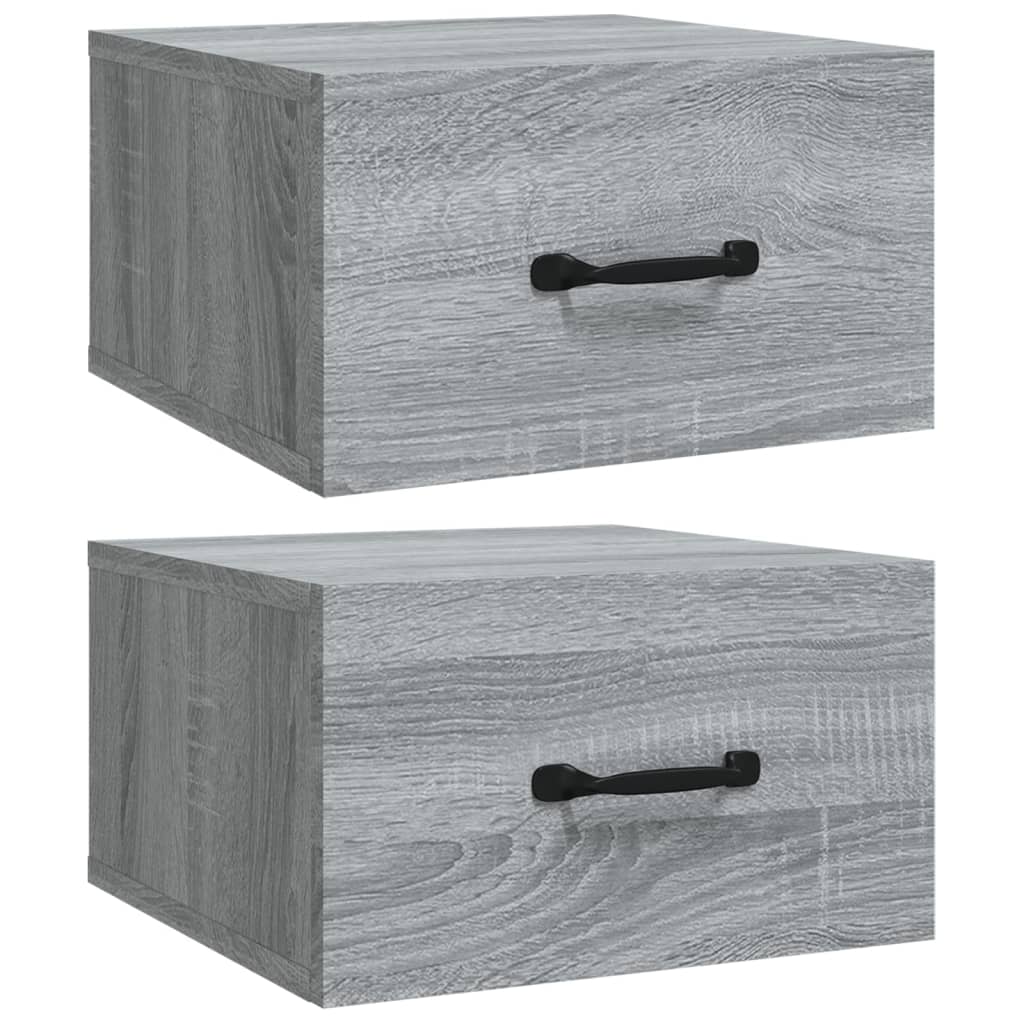 Tables de chevet murales 2 pcs Sonoma gris 35x35x20 cm - XIOS