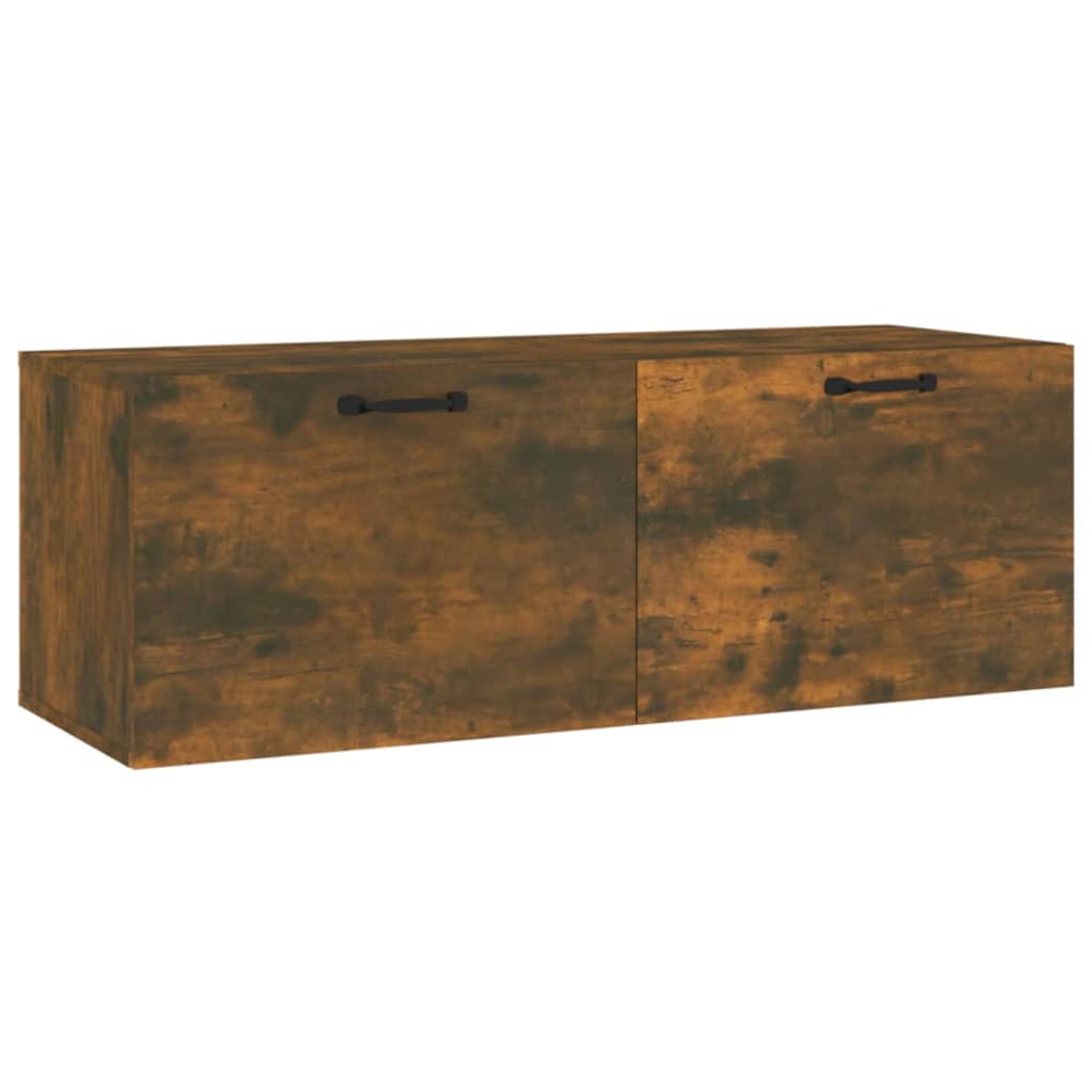 Armoire murale Chêne fumé 100x36,5x35 cm Bois d'ingénierie - XIOS