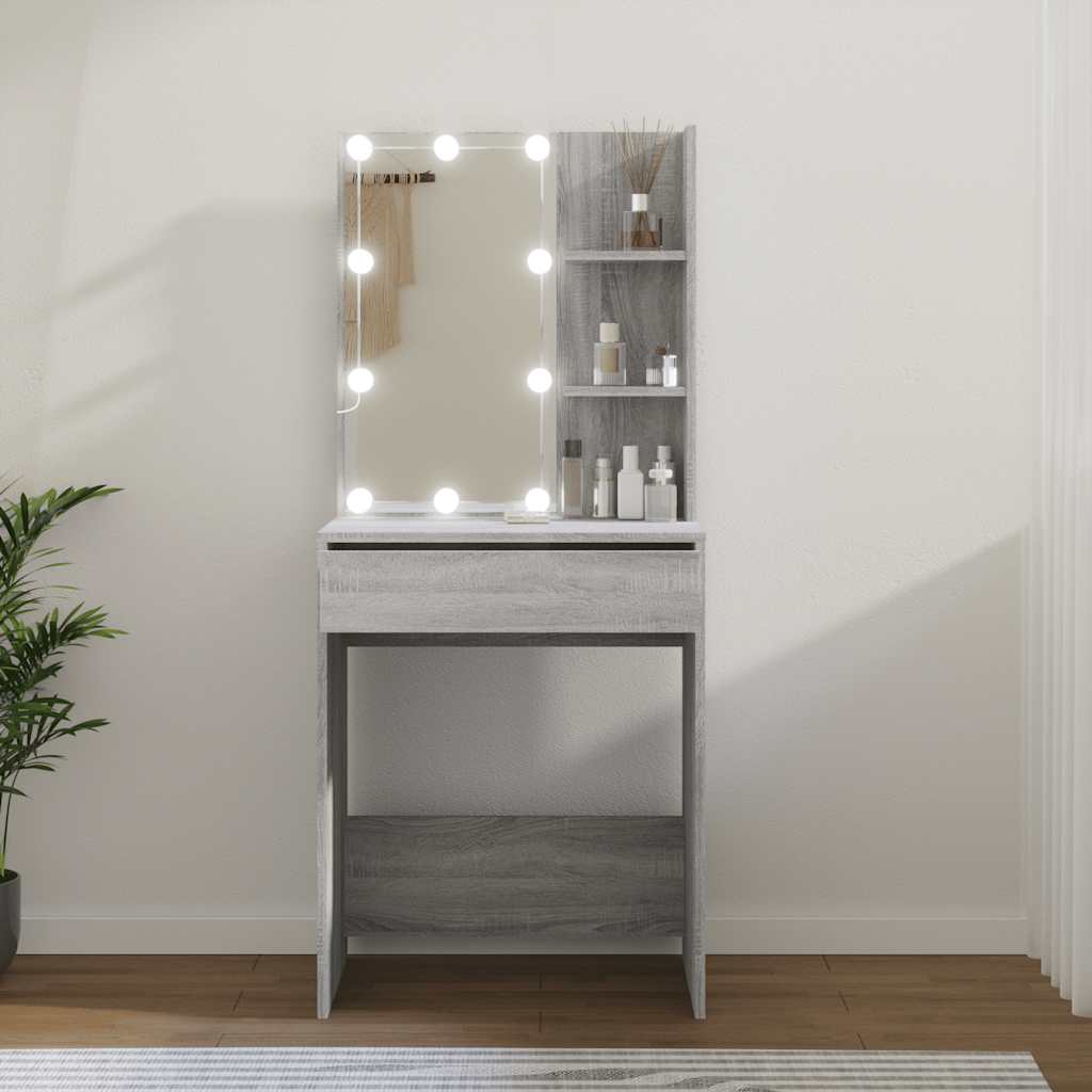 Coiffeuse avec LED sonoma gris 60x40x140 cm - XIOS