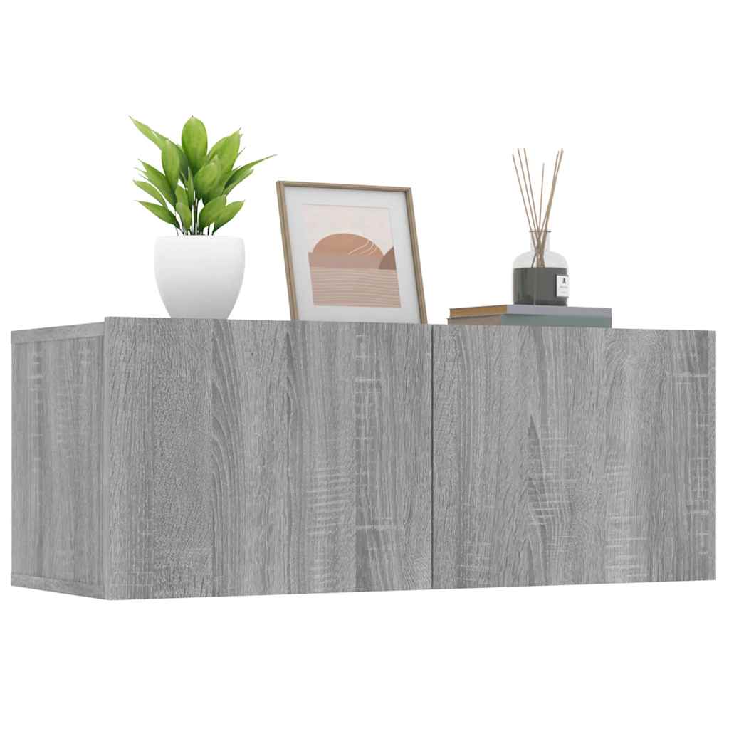 Meubles TV 2 pcs sonoma gris 80x30x30 cm bois d'ingénierie - XIOS