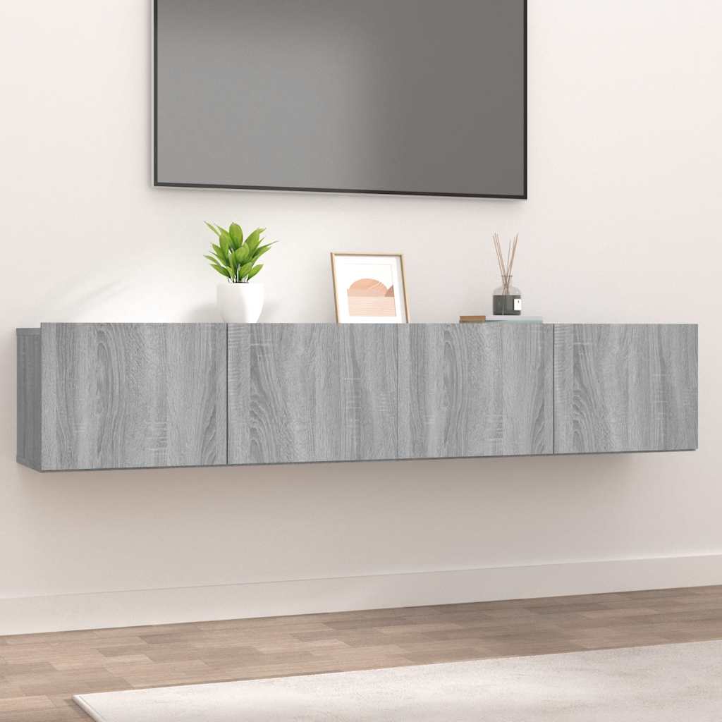 Meubles TV 2 pcs sonoma gris 80x30x30 cm bois d'ingénierie - XIOS