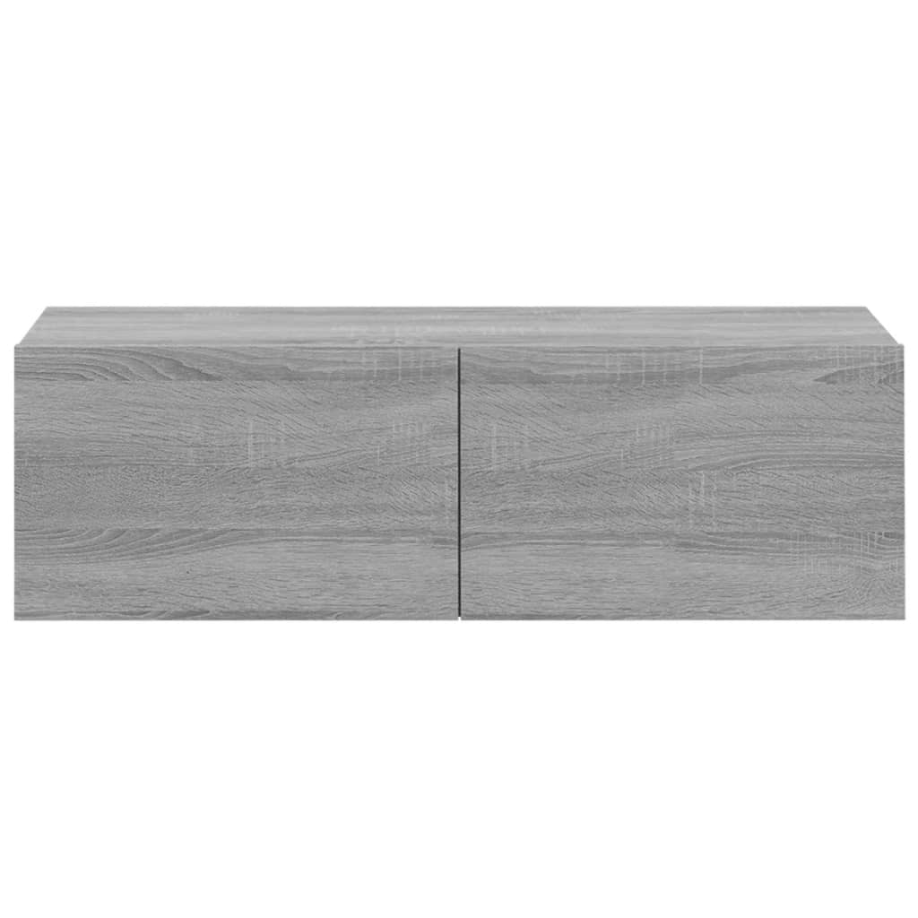 Meubles TV muraux 2pcs sonoma gris 100x30x30 cm bois ingénierie - XIOS
