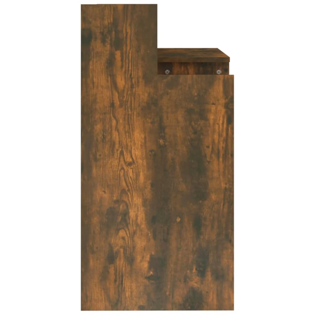 Bureau et lumières LED Chêne fumé 97x45x90 cm Bois d'ingénierie - XIOS