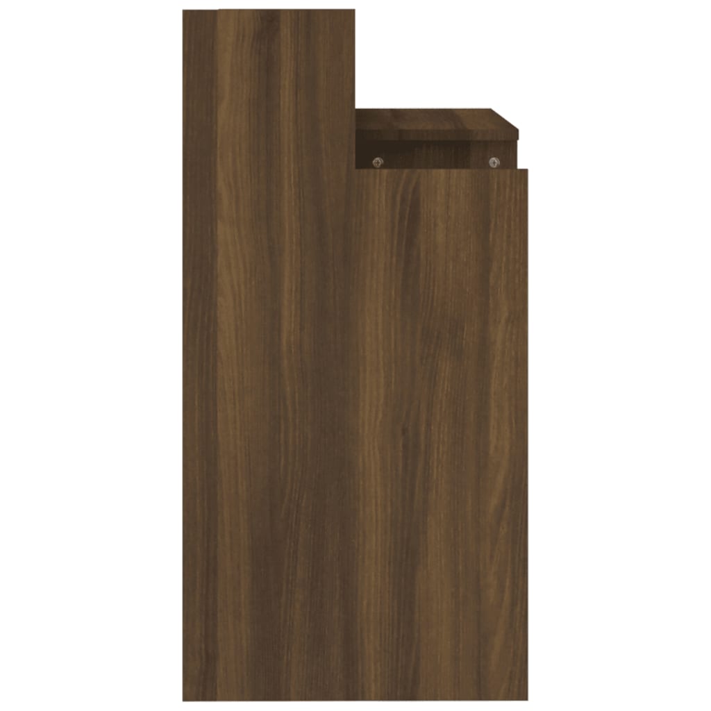 Bureau et lumières LED Chêne brun 97x45x90 cm Bois d'ingénierie - XIOS