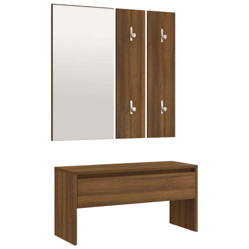 Ensemble de meubles de couloir Chêne marron Bois d'ingénierie - XIOS