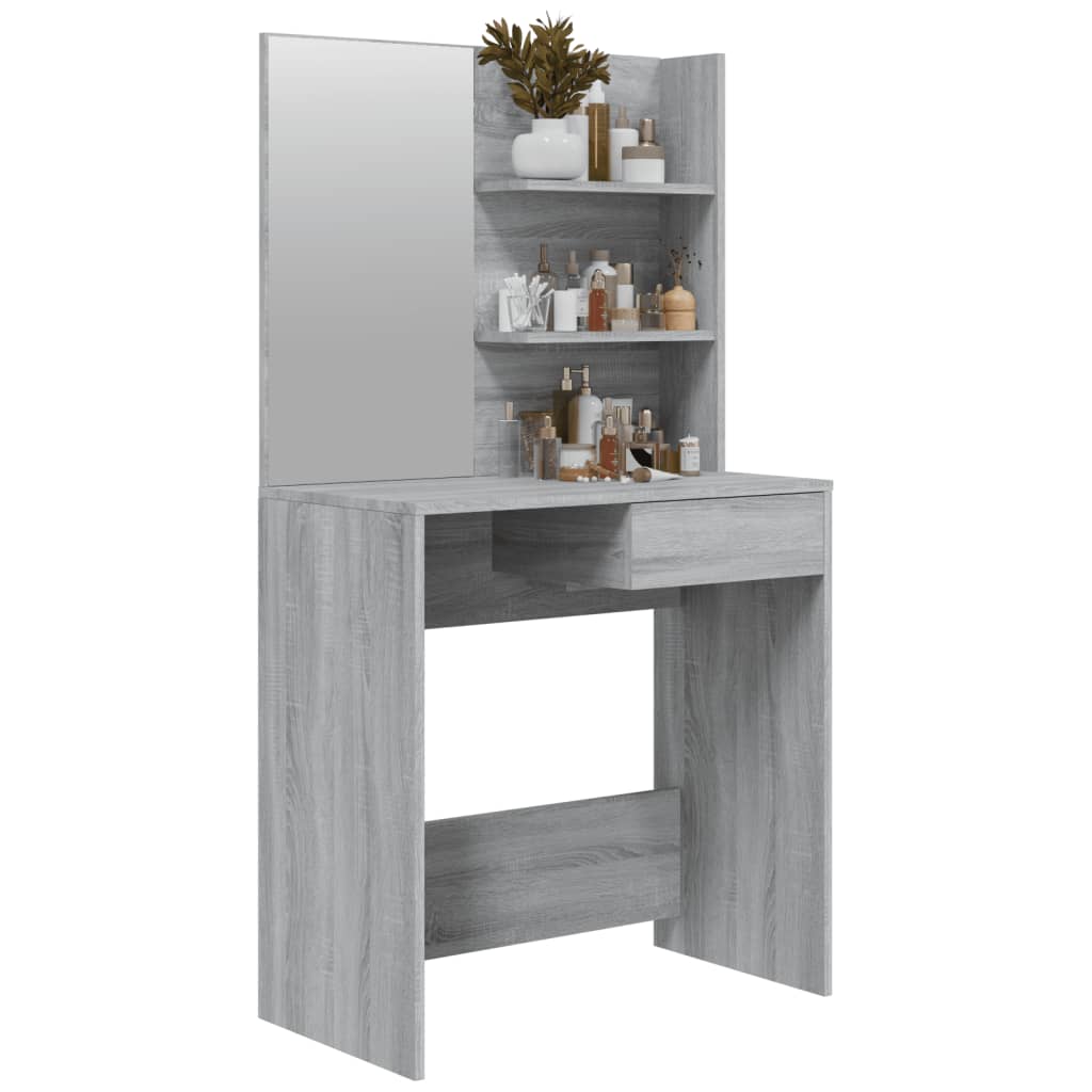Coiffeuse avec miroir Sonoma gris 74,5x40x141 cm - XIOS