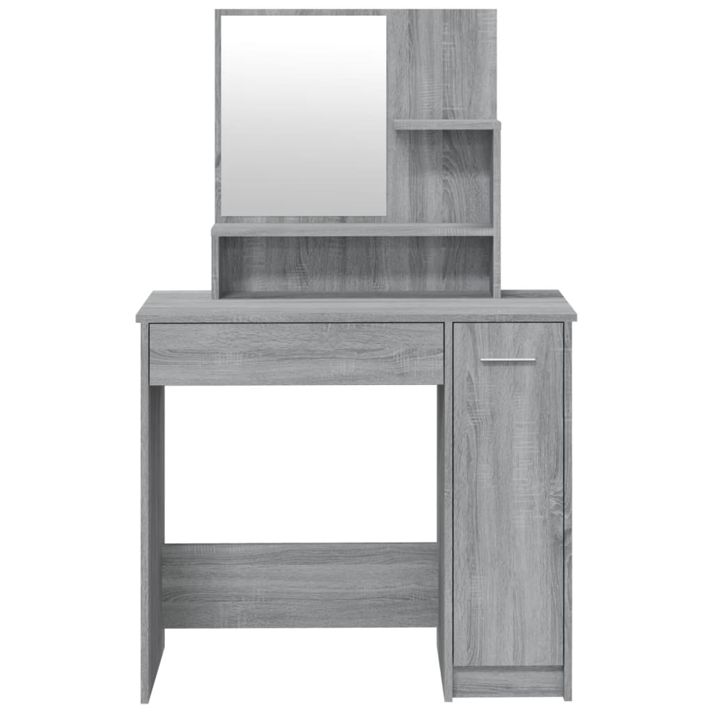 Coiffeuse avec miroir Sonoma gris 86,5x35x136 cm - XIOS