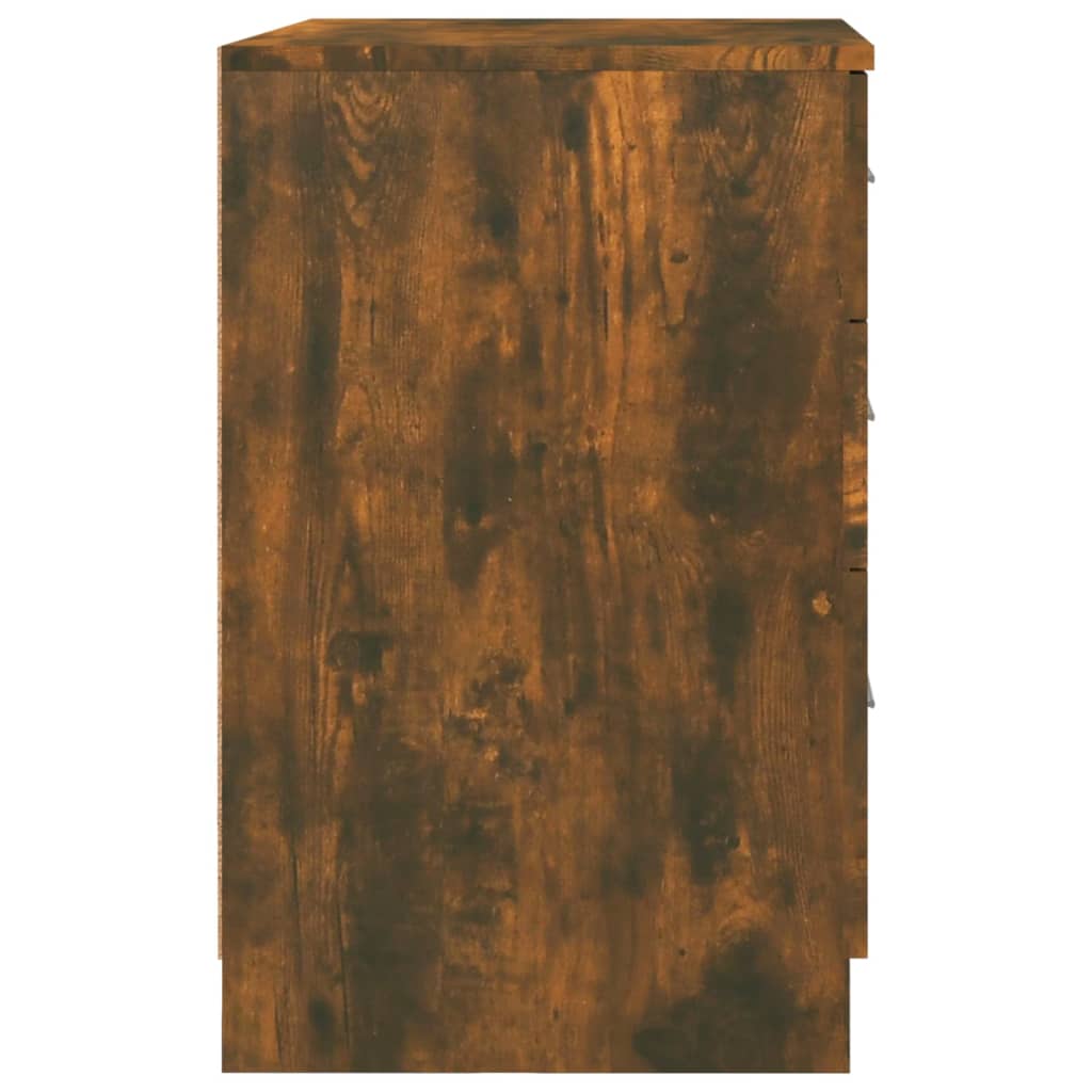 Table de chevet Chêne fumé 40x40x63 cm Bois d'ingénierie - XIOS